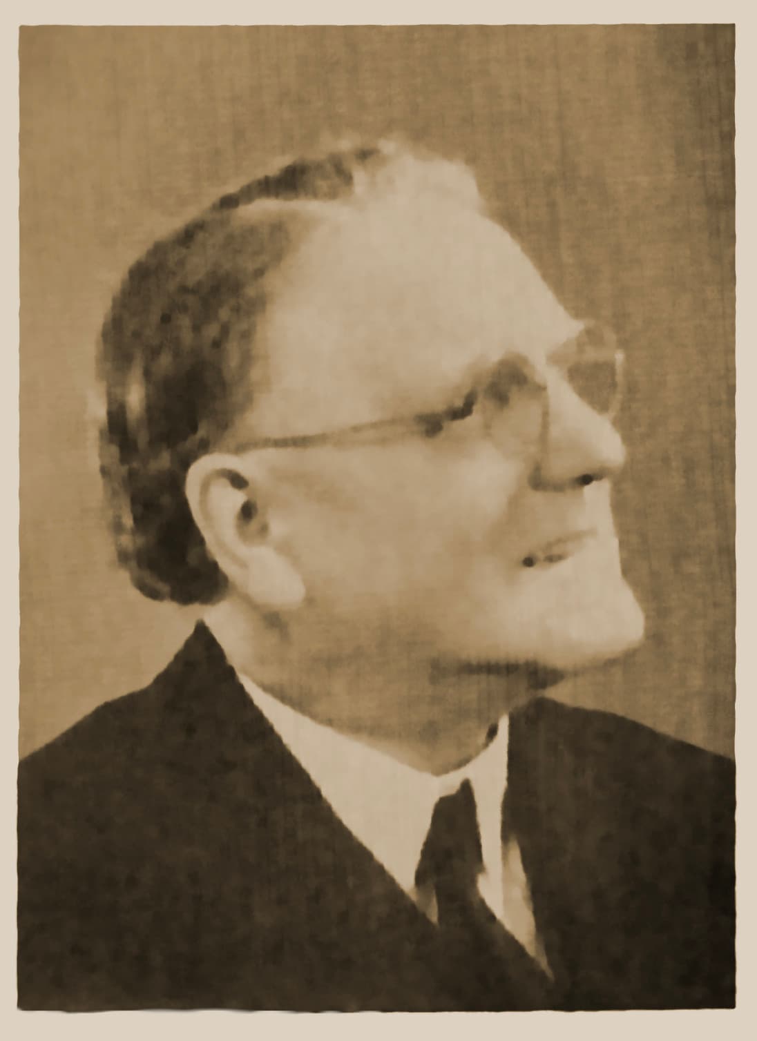 sepia image of J D Drysdale